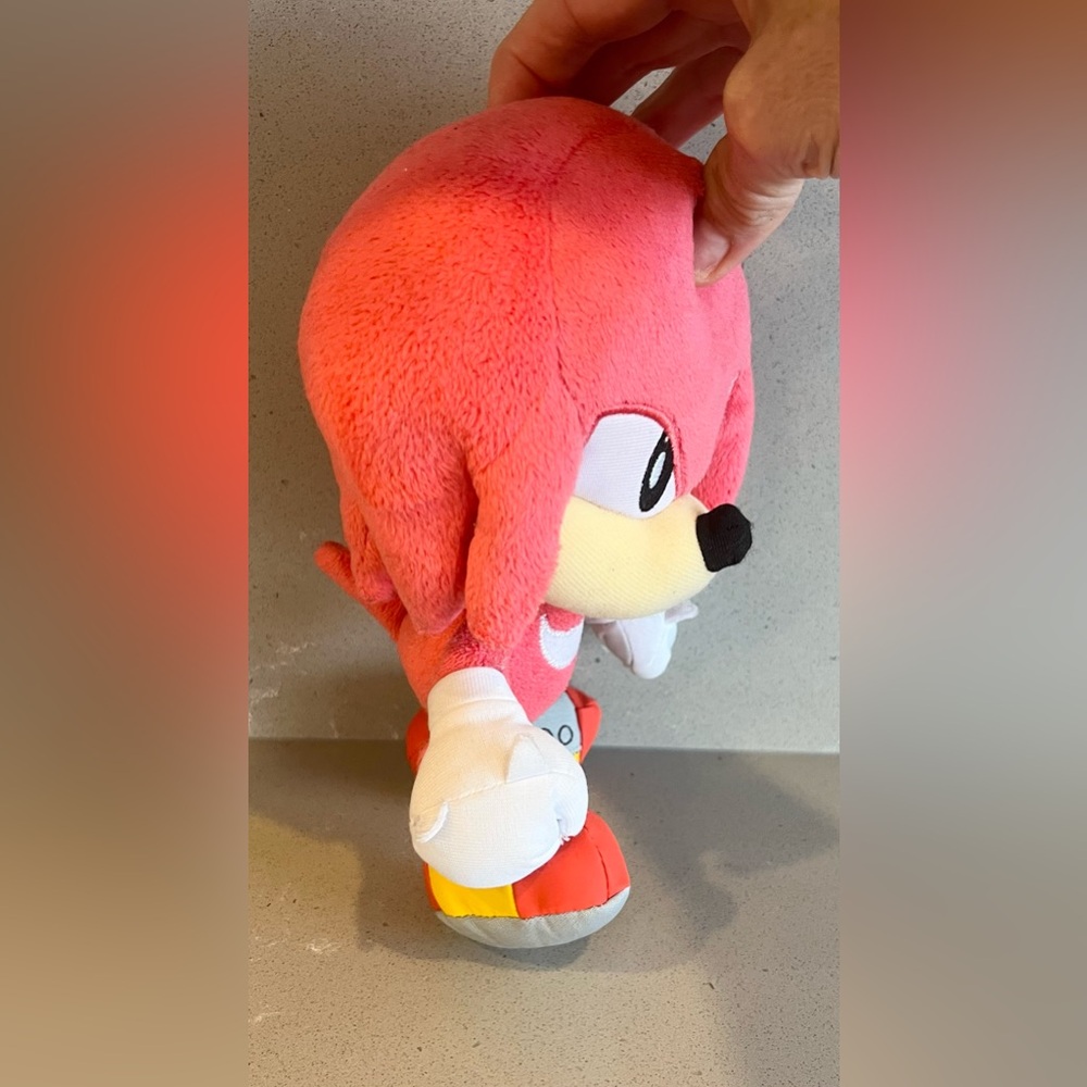 Sonic The Hedgehog 9 Inch Plush Knuckles 30th Anniversary Jakks Stuffed Toy - Picture 5 of 9